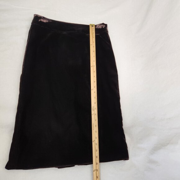 GIORGIO ARMANI Vintage Chocolate Velvet Skirt Size 46 US 6/8 Italy Exc. Condit. - Picture 14 of 16